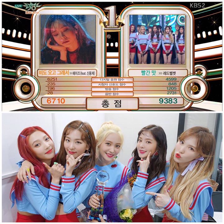 Red Velvet tiếp tục ẵm cúp Music Bank hôm nay trước "You Clouds Rain" của Heize