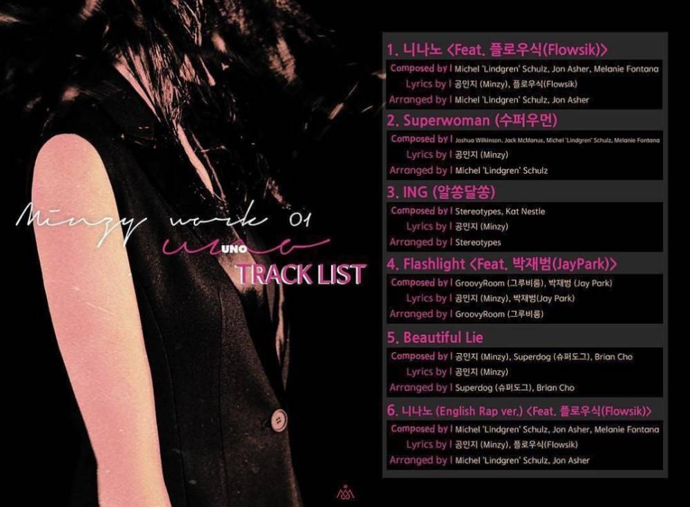 Minzy tiết lộ tracklist cho album solo sắp phát hành ‘UNO’