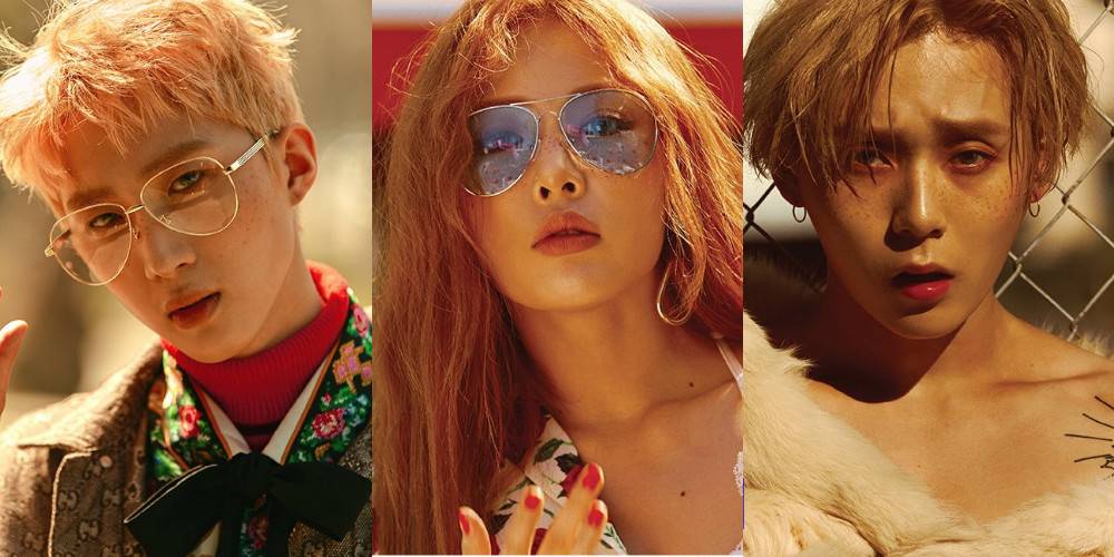 HyunA (Triple H) , E’Dawn, và Hui trông thật ” dữ dội” với khuôn mặt tàn nhang trong concept ảnh thứ 2