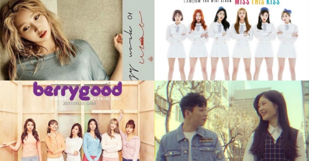 Minzy, LABOUM, Berry Good v&agrave; DinDin c&ugrave;ng ph&aacute;t h&agrave;nh MV mới trong 1 ng&agrave;y