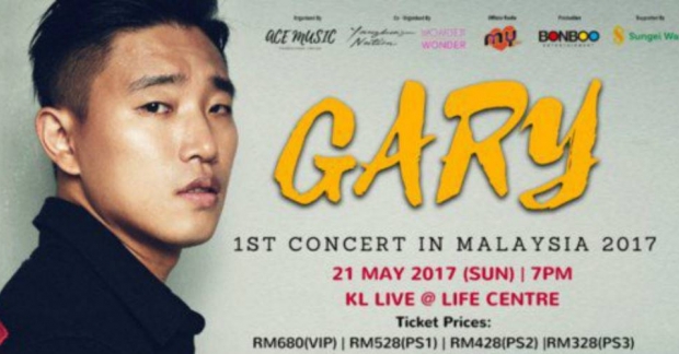 Concert đầu tiên của Gary tại Malaysia bị hủy không lí do