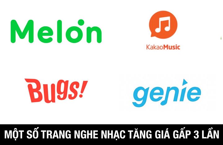 Melon, Kakao Music, Bugs, Genie sẽ tăng gi&aacute; gấp 3 theo chỉ định của ch&iacute;nh phủ v&agrave; Hiệp hội &acirc;m nhạc nhằm gi&uacute;p c&oacute; th&ecirc;m lợi nhuận cho c&aacute;c nghệ sĩ, t&aacute;c giả bản quyền v&agrave; c&aacute;c c&ocirc;ng ty hiện tại. 