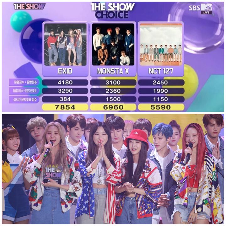 EXID thắng chiếc c&uacute;p đầu ti&ecirc;n cho lần comeback với &ldquo;Lady&rdquo; tr&ecirc;n The Show trước MONSTA X v&agrave; NCT 127 