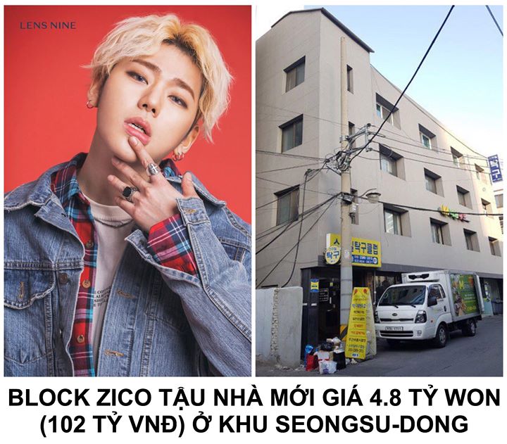 Tòa nhà 4 tầng nằm gần ga Ttukseom với diện tích mặt đất là 331m2, có một quán cà phê và cửa hàng tiện lợi ở tầng trệt. Ba tầng còn lại để cho thuê. Tuy giá mua của Zico có cao hơn mức giá xung quanh, nhưng các chuyên gia bất động sản khẳng định đây là mộ
