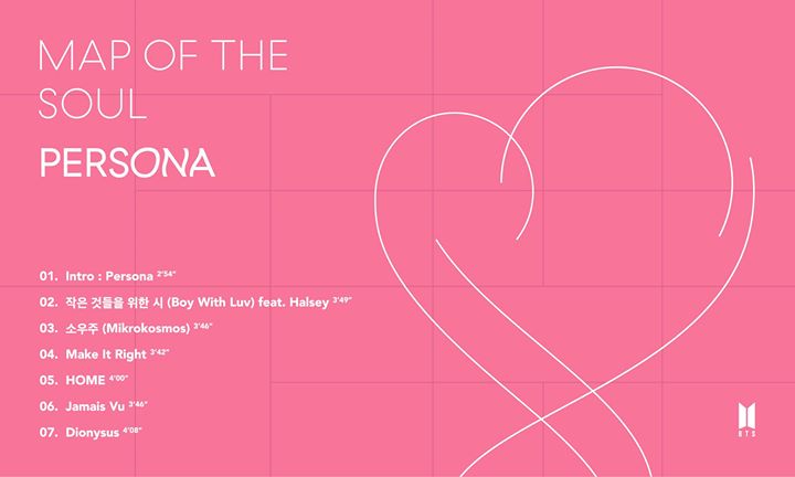 BTS công bố tracklist cho Map Of The Soul: Persona