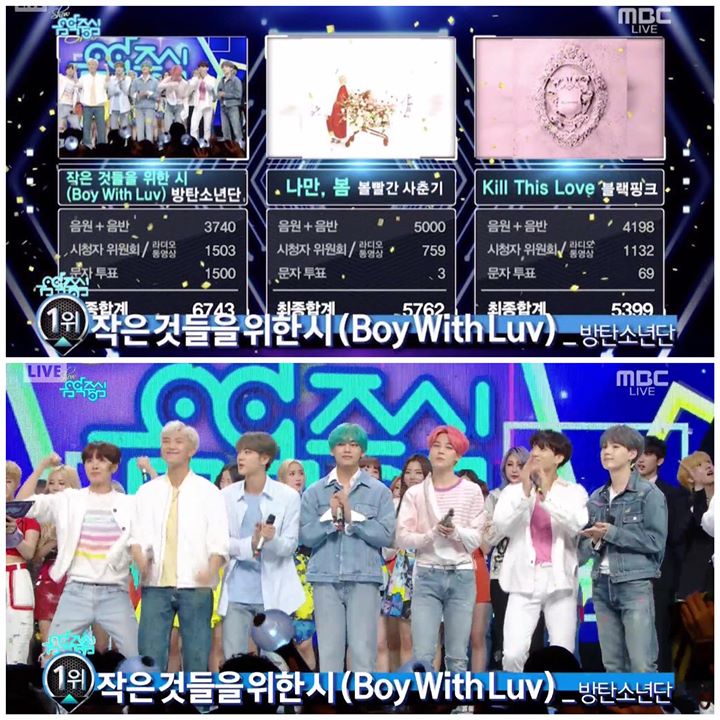 BTS thắng Bolbbalgan4 & BLACKPINK ở Music Core