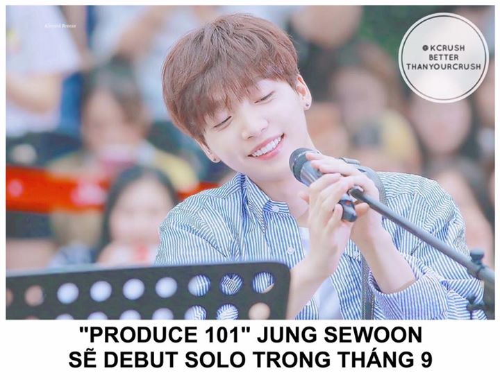 Starship xác nhận Jung Sewoon đang chuẩn bị cho màn debut solo vào đầu tháng 9. Các chi tiết cụ thể như thể loại album, dòng nhạc và concept vẫn chưa được quyết định. Nam trainee từng lọt Top 10 "K-pop Star 3" với các ca khúc tự sáng tác và dừng chân ở To