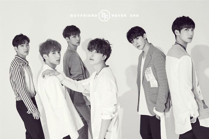 BOYFRIEND thông báo comeback sau hơn 2 năm vắng bóng với mini album thứ 5 "NEVER END" vào ngày 9/8. Ca khúc chủ đề "Star" sáng tác viết lời bởi Jeongmin, Superkiro và MONSTA X Jooheon.