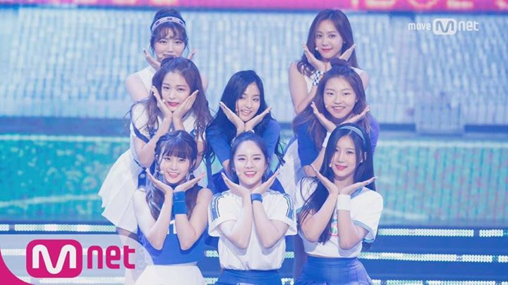 "Idol School" team cover CHEER UP của TWICE: Lee Nakyung, Tasha, Lee Chaeyoung, Kim Eunsuh, Song Hayoung, Shin Sia, Bin Haneul và Jenny 