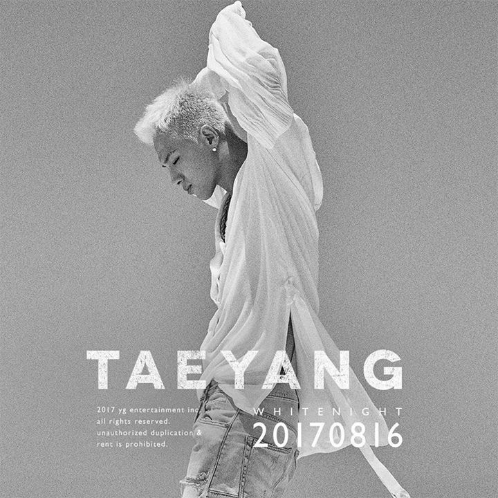 YG thông báo Big Bang Taeyang sẽ comeback với 2 ca khúc chủ đề nằm trong album "WHITE NIGHT" phát hành ngày 16/8. 