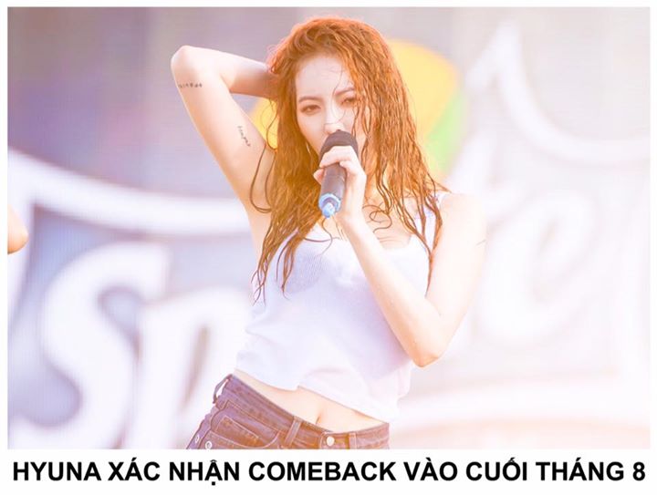 CUBE xác nhận "biểu tượng sexy" HyunA đang toàn lực chuẩn bị cho album mới phát hành mùa hè tháng 8. Đây là sản phẩm đầu tiên của cô nàng sau màn debut với Triple H vào tháng 4 và mini album “How’s This?” từ 1 năm trước.