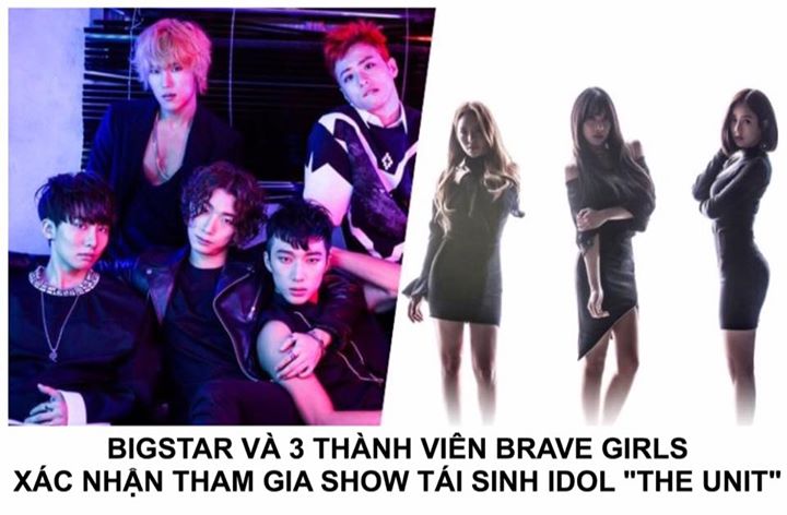 Cả 2 nh&oacute;m đều trực thuộc Brave Entertainment. BIGSTAR debut năm 2012 v&agrave; chưa hề ra sản phẩm &acirc;m nhạc mới kể từ năm 2015. Tất cả c&aacute;c th&agrave;nh vi&ecirc;n đều sẽ g&oacute;p mặt trong show. C&ograve;n BRAVE GIRLS debut năm 2011, tới nay đ&atilde; tr&ograve;n 7 năm v&agrave; trải qua nhiều lần thay đổi đ