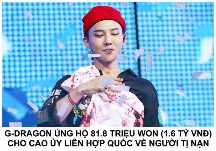 Tiếp nối truyền thống sinh nhật mọi năm vào ngày 18/8, G-Dragon tiếp tục ủng hộ cho người tị nạn trên toàn thế giới chạy trốn khỏi chiến tranh và bạo lực. Trưởng nhóm BIGBANG cũng vừa phát hành MV "BULLSHIT" thông qua đường link riêng trong chiếc USB "Kwo