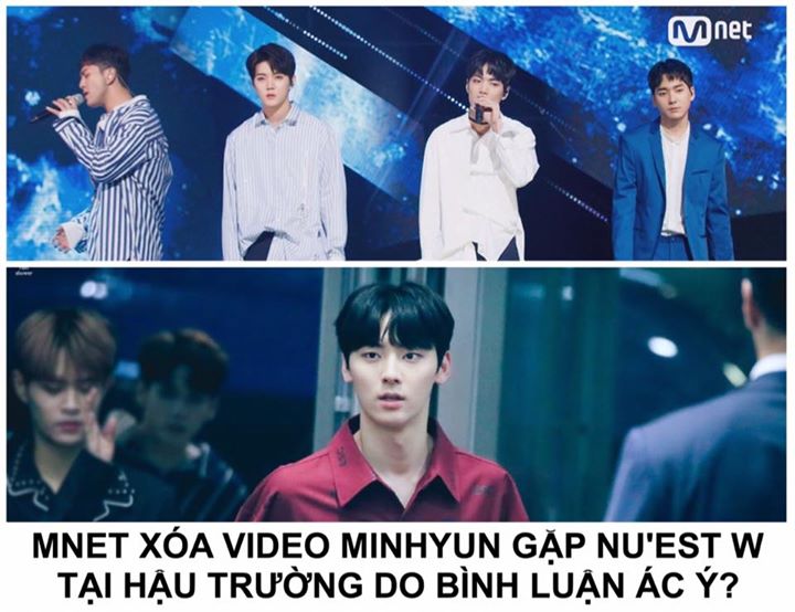 Ngay khi có thông tin Hwang Minhyun làm MC đặc biệt cho M! Countdown tuần này, nhiều người đã mong đợi cuộc đoàn tụ của anh chàng với các thành viên NU'EST. Sau khi buổi trình diễn kết thúc, M2 (kênh nhỏ của Mnet) đã tải lên video Minhyun và NU'EST W gặp 