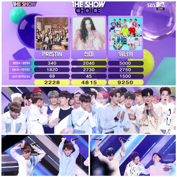 WANNA ONE tiếp tục thắng #1 trên The Show hôm nay trước "We Like" của PRISTIN và "Gashina" của Sunmi 