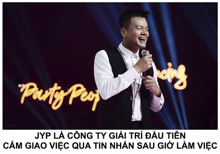 V&igrave; đặc th&ugrave; của nghề nghiệp, nhiều nghệ sĩ phải tiếp tục l&agrave;m việc th&acirc;u đ&ecirc;m suốt s&aacute;ng. Tuy nhi&ecirc;n người đứng đầu JYP Entertainment Park Jin Young gần đ&acirc;y đ&atilde; ra ch&iacute;nh s&aacute;ch mới, y&ecirc;u cầu trừ c&aacute;c trường hợp khẩn cấp, tất cả c&aacute;c staff kh&ocirc;ng được li&ecirc;n hệ với nghệ 