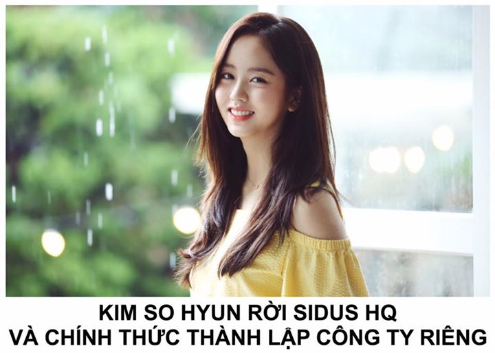 Sidus HQ xác nhận Kim So Hyun quyết định không tái kí với công ty sau khi hợp đồng 7 năm kết thúc. Nữ diễn viên sinh năm 1999 sẽ lập công ty riêng với người quản lý lâu năm và đang thảo luận với gia đình về các nhà đầu tư tiềm năng. Dù chỉ học ở nhà nhưng