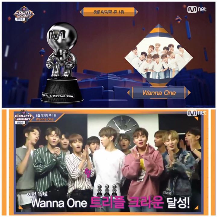 WANNA ONE kết thúc quảng bá "Energetic" với Triple Crown trên M! Countdown tập KCON LA hôm nay