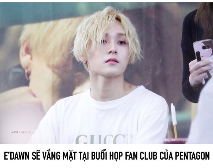 Theo Cube, ngoài E’Dawn vì lý do cá nhân thì còn Yan An vướng lịch trình ở Trung nên sẽ không tham dự lễ ra mắt fanclub Unibirthday [PENTAGON’s Private Class] vào ngày 11/08 tới ở Đại học Sejong. Công ty xin lỗi và mong các fan thấu hiểu cho việc này.