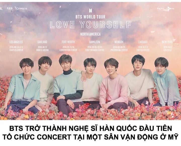 Nhóm sẽ mang “Love Yourself tour” đến sân vận động Citifield thành phố New York có sức chứa 45.000 người vào ngày 06/10 tới