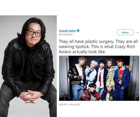 Bài báo: Đạo diễn lai Hàn-Mỹ Joseph Kahn hạ thấp ngoại hình của BTS "Họ đều từng phẫu thuật thẩm mỹ"