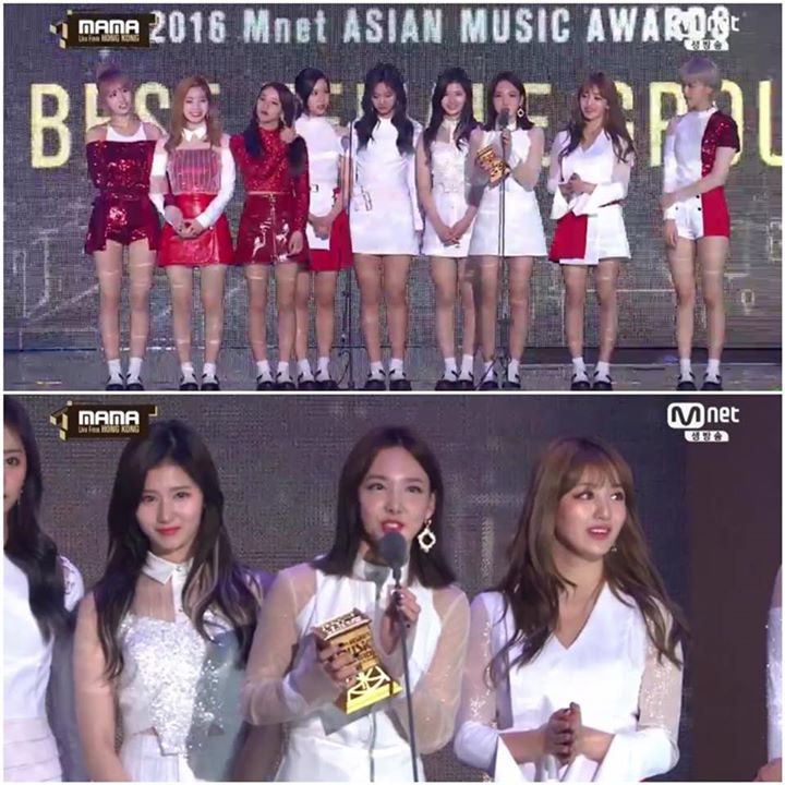 BEST FEMALE GROUP: TWICE #2016MAMA #MAMAxKCRUSH