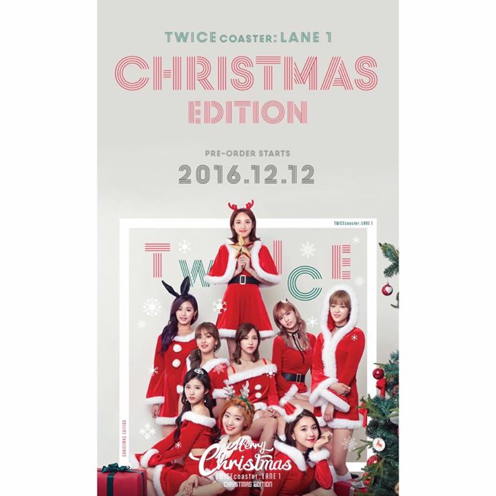 TWICE sẽ phát hành phiên bản Giáng sinh cho  mini album "TWICE Coaster: Lane 1" vào ngày 19/12. Đây là phiên bản thứ 3 của album.