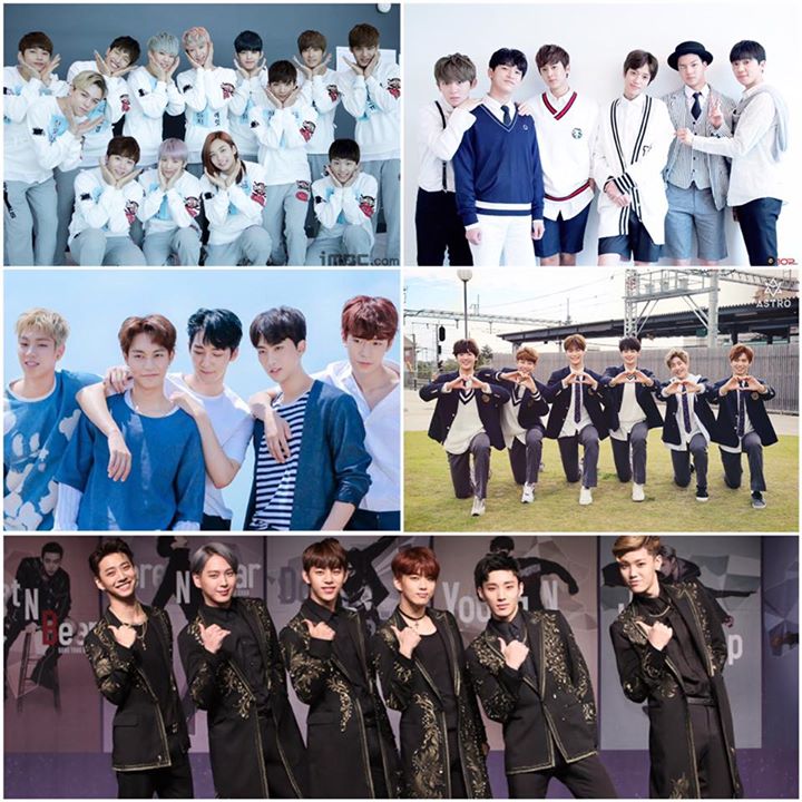 SEVENTEEN, TEEN TOP, KNK, ASTRO và B.A.P xác nhận tham gia cạnh tranh bộ môn Aerobic dành cho nam trong show ISAC mừng năm mới 2017, ghi hình vào ngày 16/1.