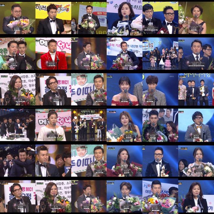 Danh sách người chiến thắng tại Lễ trao giải KBS Entertainment Awards 2016: 