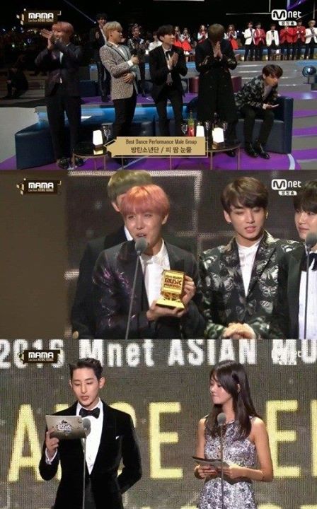 Bài báo: [2016 MAMA] BTS thắng giải Best Male Dance Performance "yêu các fan"