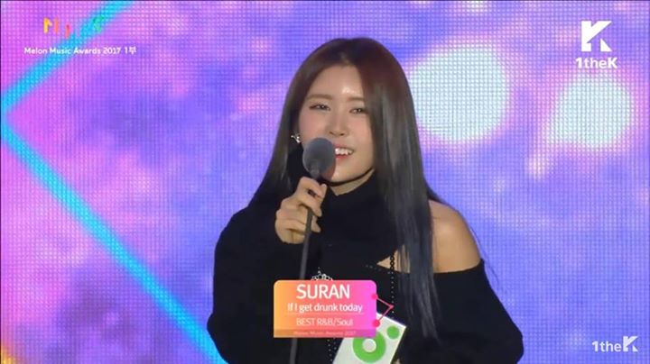 Suran thắng giải Best R&B/Soul tại Melon Music Awards 2017 với ca kh&uacute;c &ldquo;If I Get Drunk Today&rdquo;