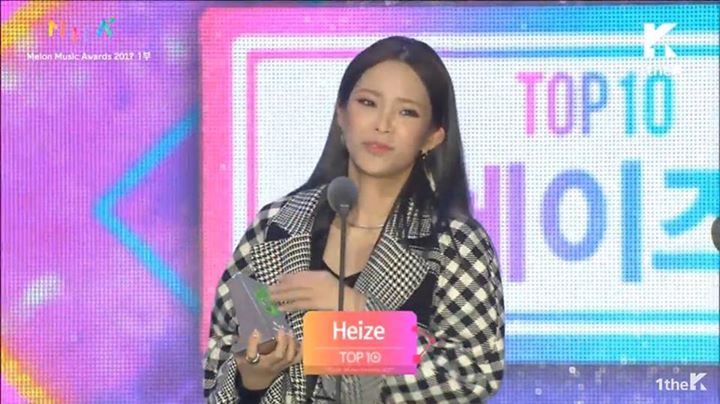 Heize l&agrave; nghệ sĩ tiếp theo nhận Bonsang Top 10 Artist tại Melon Music Awards 2017