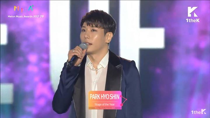 Park Hyo Shin thắng giải Stage of the Year tại Melon Music Awards 2017 với sân khấu “Park Hyo Shin 2016 LIVE : I AM A DREAMER”