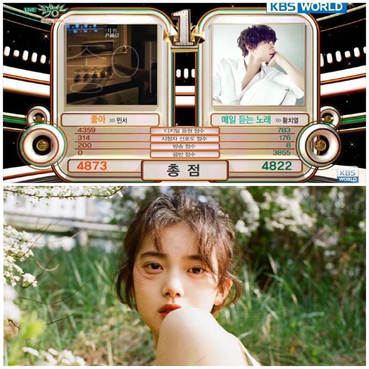 Phi&ecirc;n bản nữ của &ldquo;Like It&rdquo; - ca kh&uacute;c &ldquo;Yes&rdquo; do Minseo & Yoon Jong Shin thể hiện đ&atilde; thắng c&uacute;p Music Bank h&ocirc;m nay trước &ldquo;A Daily Song&rdquo; của Hwang Chi Yeol 