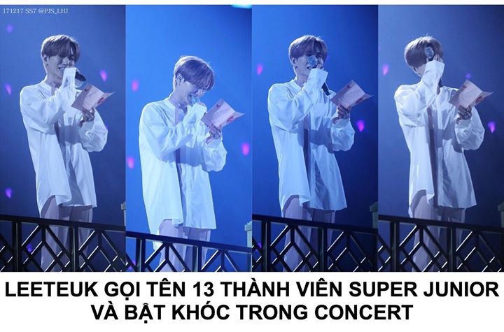 Tại concert Super Show 7 diễn ra ở sân vận động Jamsil Indoor ngày 17/12, Leeteuk đã đọc một bức tâm thư do chính mình viết. Đầu thư, anh bày tỏ lòng biết ơn sâu sắc đối với các fan đã luôn ủng hộ và ở bên Super Junior trong suốt 13 năm vừa qua.