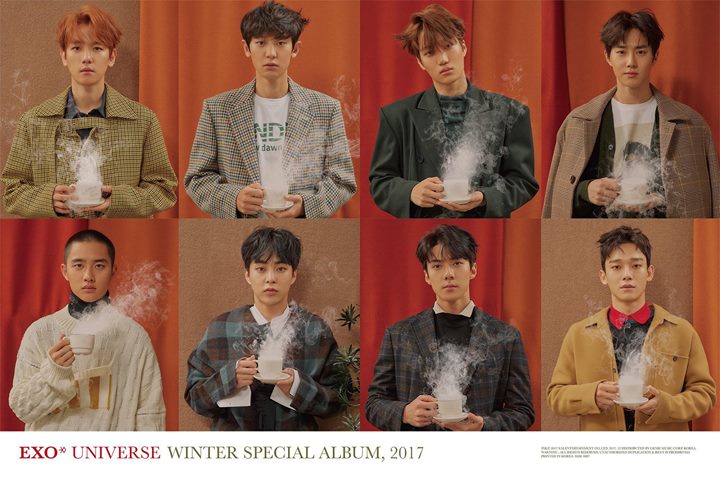 EXO tung ảnh nhá hàng cho album mùa đông đặc biệt “UNIVERSE” phát hành chiều nay