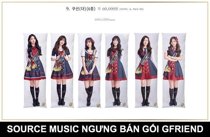 Sau khi nhiều fan yêu cầu loại bỏ các gối ôm in hình các thành viên G-Friend khỏi danh sách good của concert đầu tay vì kích thước lớn có thể dẫn đến các việc sử dụng sai mục đích, hôm nay Source Music chính thức thông báo rằng sẽ ngừng sản xuất và bán ch