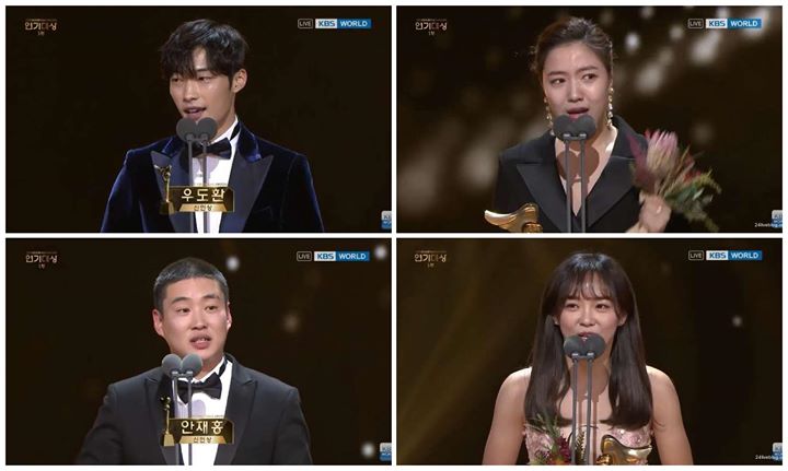 Tân binh xuất sắc nhất của KBS Drama Awards 2017 thuộc về Woo Do Hwan, Ryu Hwayoung (Mad Dog), Ahn Jae Hong (Ssam My Way) và Gugudan Kim Sejeong (School 2017)