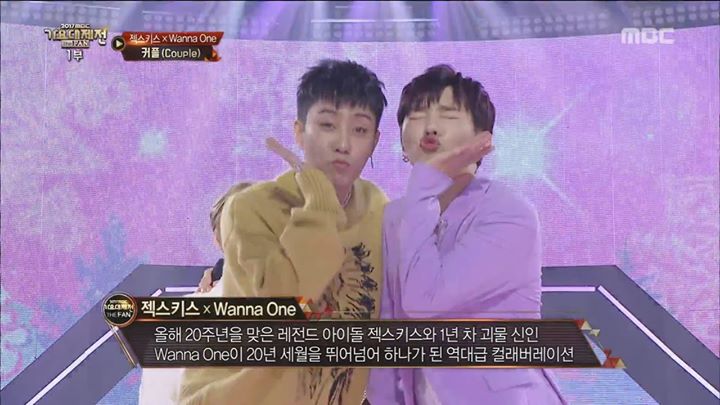 Cách nhau 20 năm tuổi nghề, SECHSKIES và Wanna One collab trong bản hit COUPLE vang bóng tại MBC Gayo Daejun.. "Oh love, neoreul saranghae ♡.."