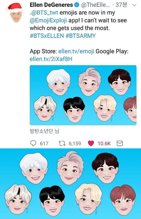 Pann: Ellen của The Ellen Show tạo emoticon cho Bangtan