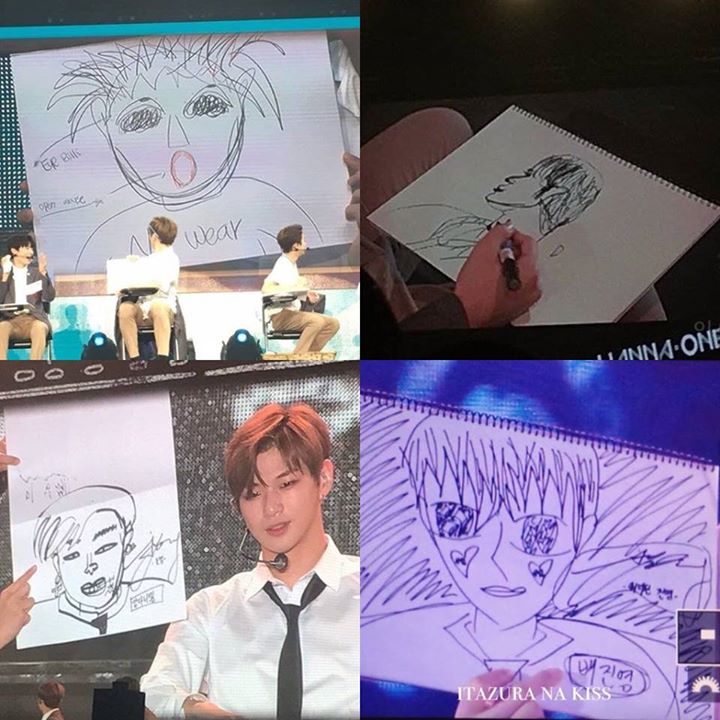 Pann: Tranh vẽ c&aacute;c th&agrave;nh vi&ecirc;n Wanna One của Bae Jinyoung