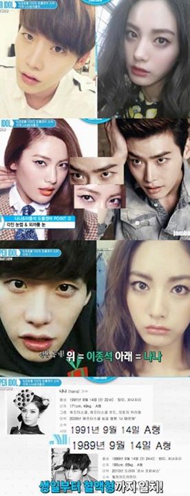 Bài báo: “Ngày sinh, nhóm máu, vết bớt đều giống nhau” Lee Jong Suk và Nana là bản sao khác giới