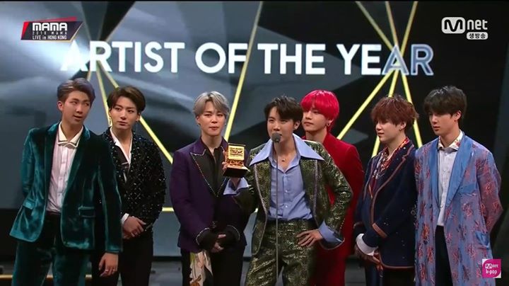 Daesang Artist of the Year của #MAMA2018 thuộc về BTS