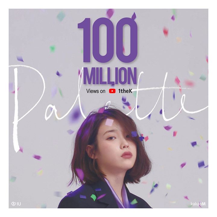 Sau 10 năm debut thì IU cũng đã có MV đầu tiên cán mốc 100 triệu views là “Palette” feat. G-Dragon 