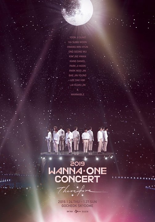 4 đêm concert cuối cùng khép lại hoạt động của Wanna One mang tên “Therefore” sẽ diễn ra từ ngày 24 đến 27/1/2019 ở sân vận động Gocheok Sky Dome