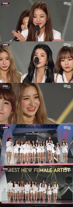 Bài báo: [MAMA 2018] IZ*ONE 'bài phát biểu đầy nước mắt' sau khi giành giải tân binh nữ 