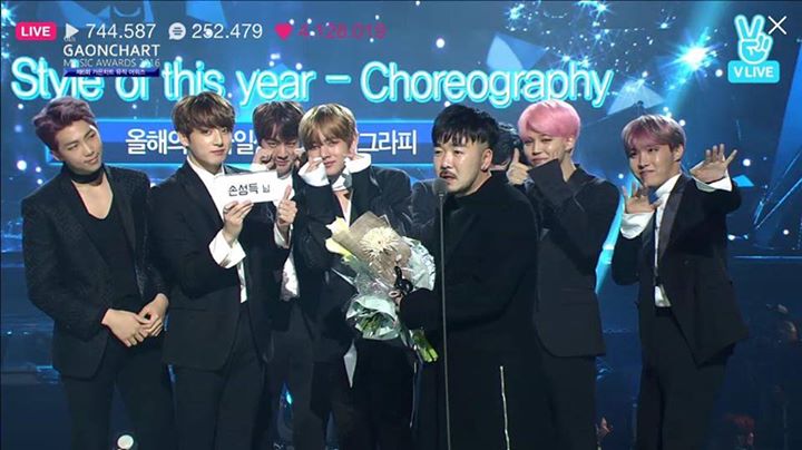 Biên đạo của BTS, Son Seung Deok nhận giải Style of the Year - Choreography tại #6thGaonChartAward