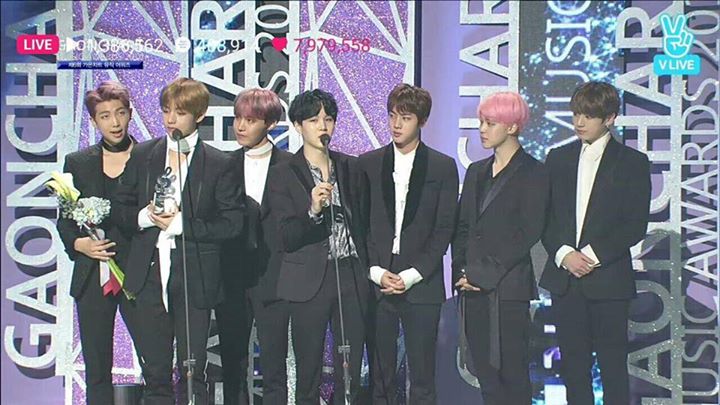 BTS thắng giải V LIVE Global Popularity tại #6thGaonChartAwards