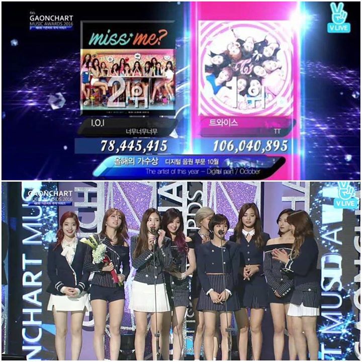 TWICE tiếp tục nhận giải Digital tháng 10 tại #6thGaonChartAwards với ca khúc "TT"