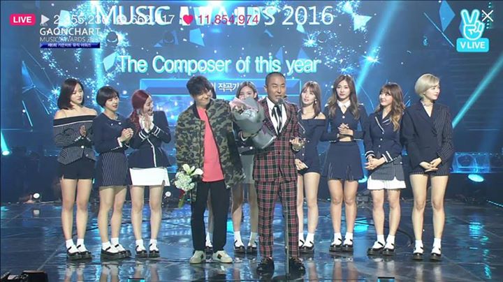 Composer of the Year thuộc về Black Eyed Pilseung - tác giả các bản hit của TWICE "TT", "Cheer Up", SISTAR "I Like That"